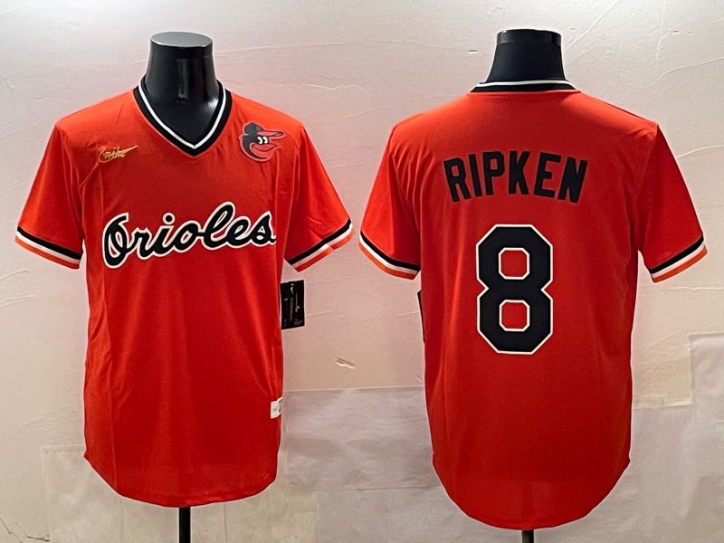 Men Baltimore Orioles #8 Ripken Orange Game Nike 2025 MLB Jersey style 4258->new york mets->MLB Jersey